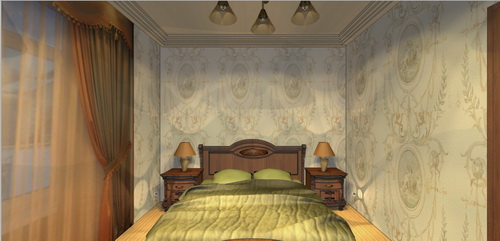 дизайн проект спальни в классическом стиле