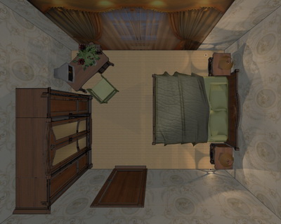 дизайн проект спальни в классическом стиле