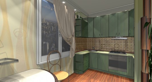 Дизайн интерьера кухни в 9 метров