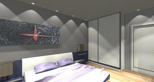Дизайн спальни в доме серии П44Т