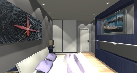 Дизайн спальни в доме серии П44Т