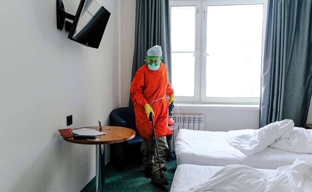 Дезинфекция гостиниц и мест размещения во время пандемии