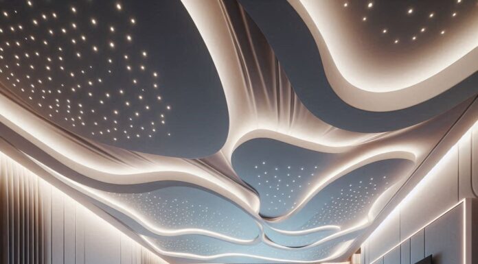 Тканевый натяжной потолок: описание и особенности