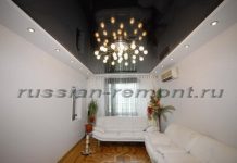 Дизайн натяжных потолков на кухне. Фото, примеры.